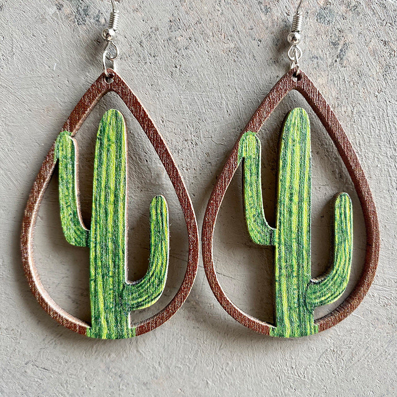 honeybee Mumford's Hollowed Wooden Teardrop Earrings