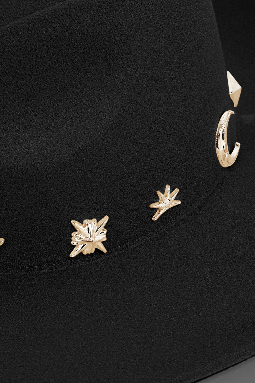 Honeybee Mumford's Studded Sun Moon Star Fedora Hat