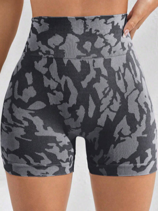 Honeybee Mumford's Printed High Waist Active Shorts