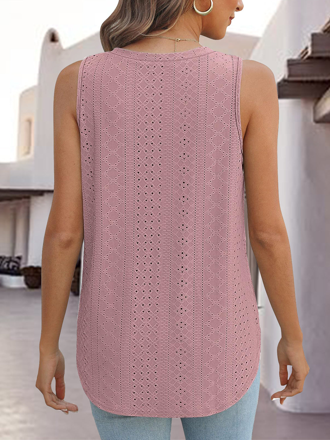 Honeybee Mumford's Eyelet V-Neck Tank