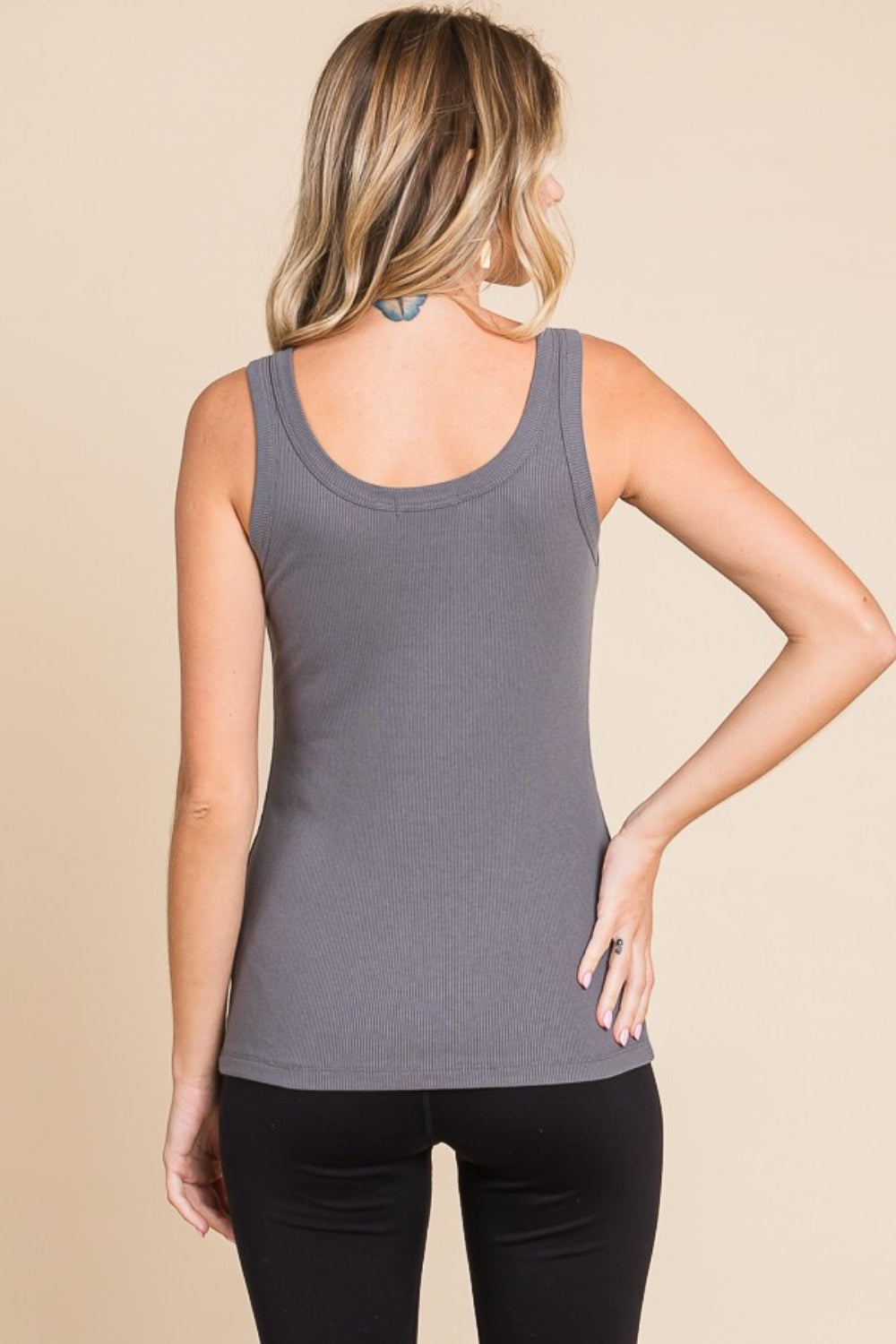 Honeybee Mumford's Full Size Ribbed Scoop Neck Tank