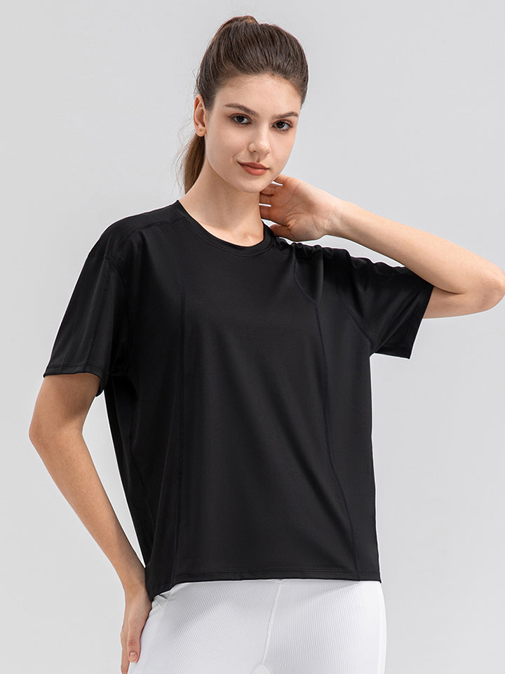 Honeybee Mumford's Round Neck Short Sleeve Active Top