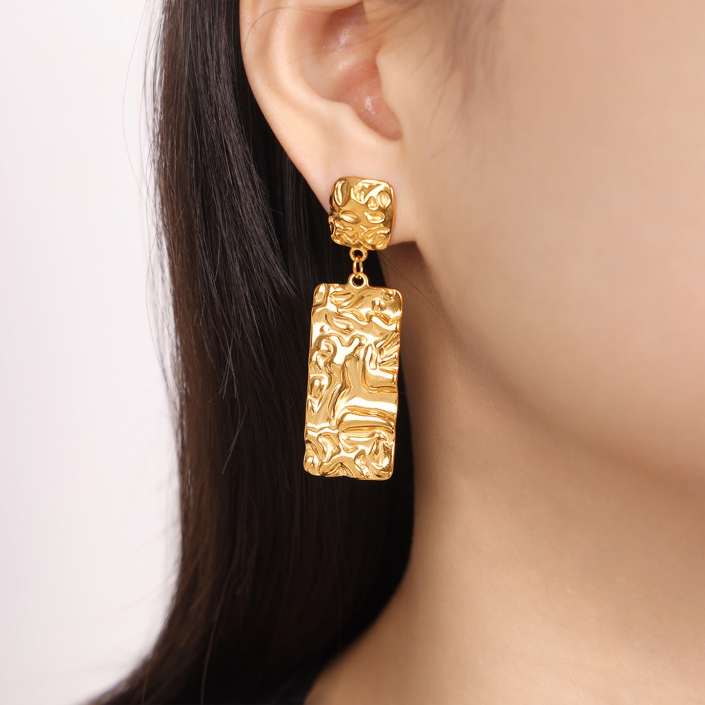 honeybee Mumford's Textured Geometric Earrings