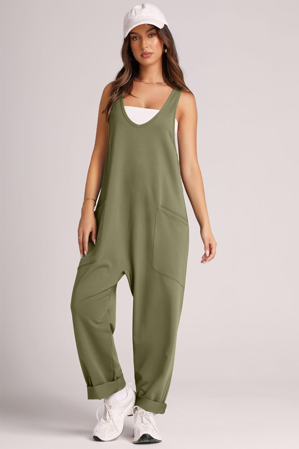 Honeybee Mumford's Wide Strap Jumpsuit with Pockets