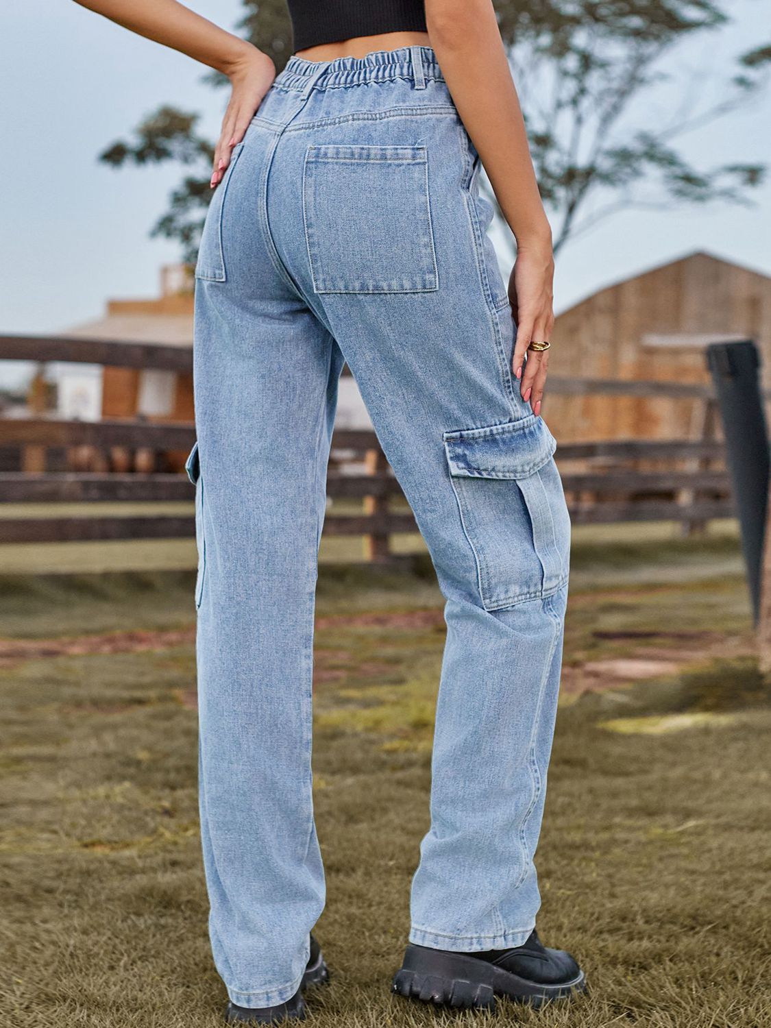 Honeybee Mumford's High Waist Cargo Jeans