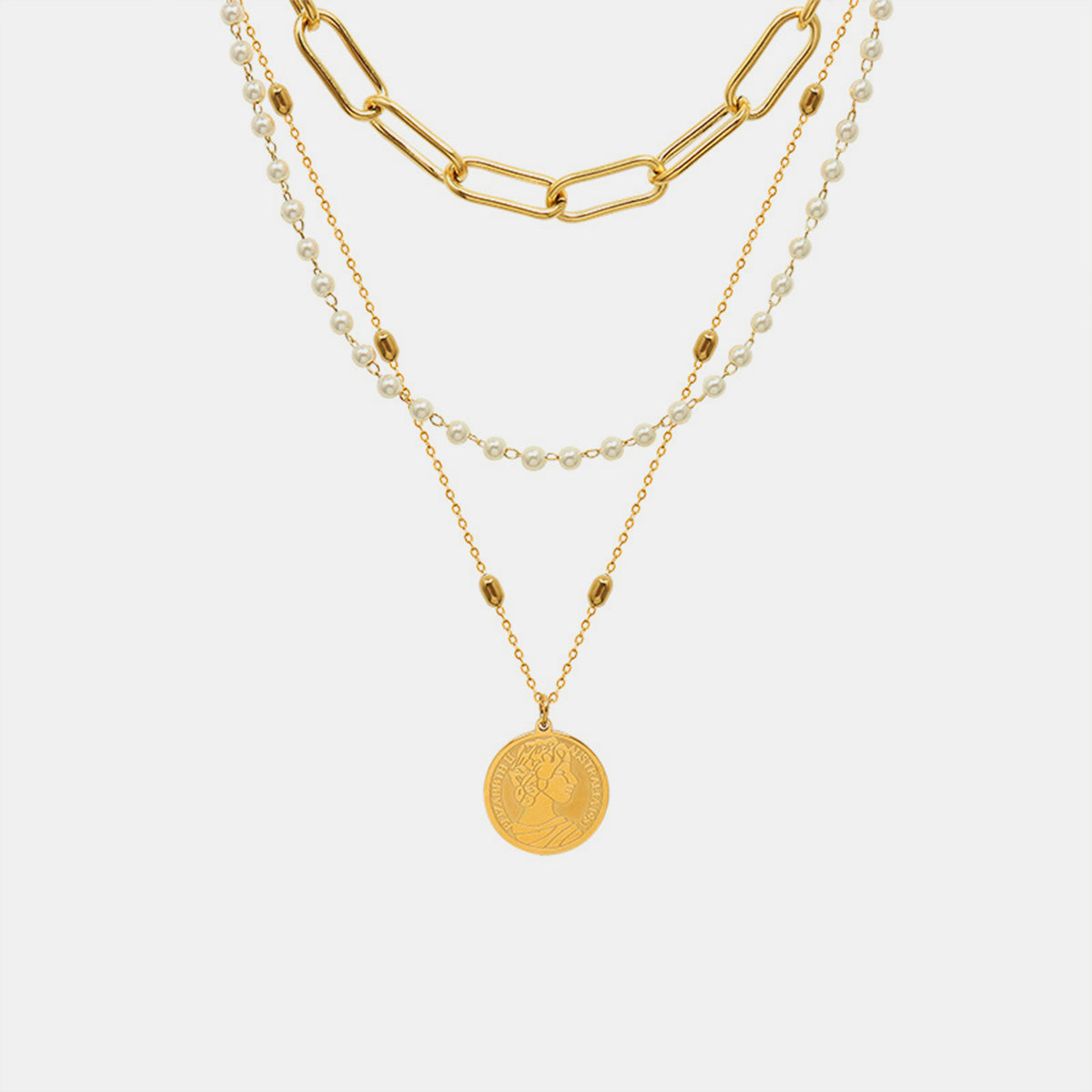 Honeybee Mumford's Pearl Three-Layered Necklace