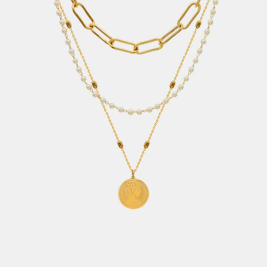 Honeybee Mumford's Pearl Three-Layered Necklace