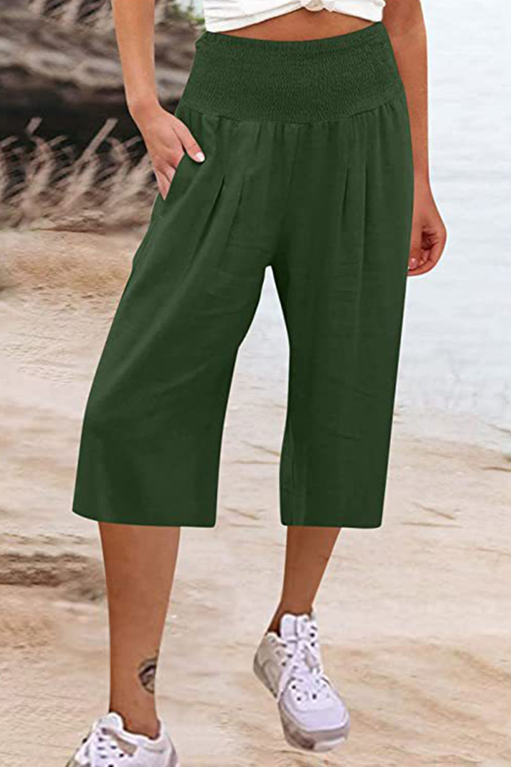 Honeybee Mumford's Pocketed High Waist Pants