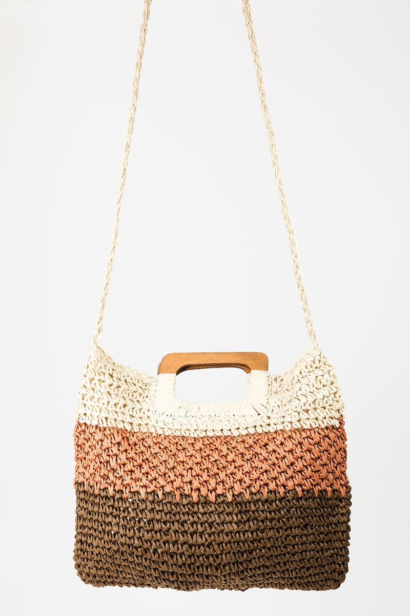 Honeybee Mumford's Color Block Double-Use Braided Tote Bag