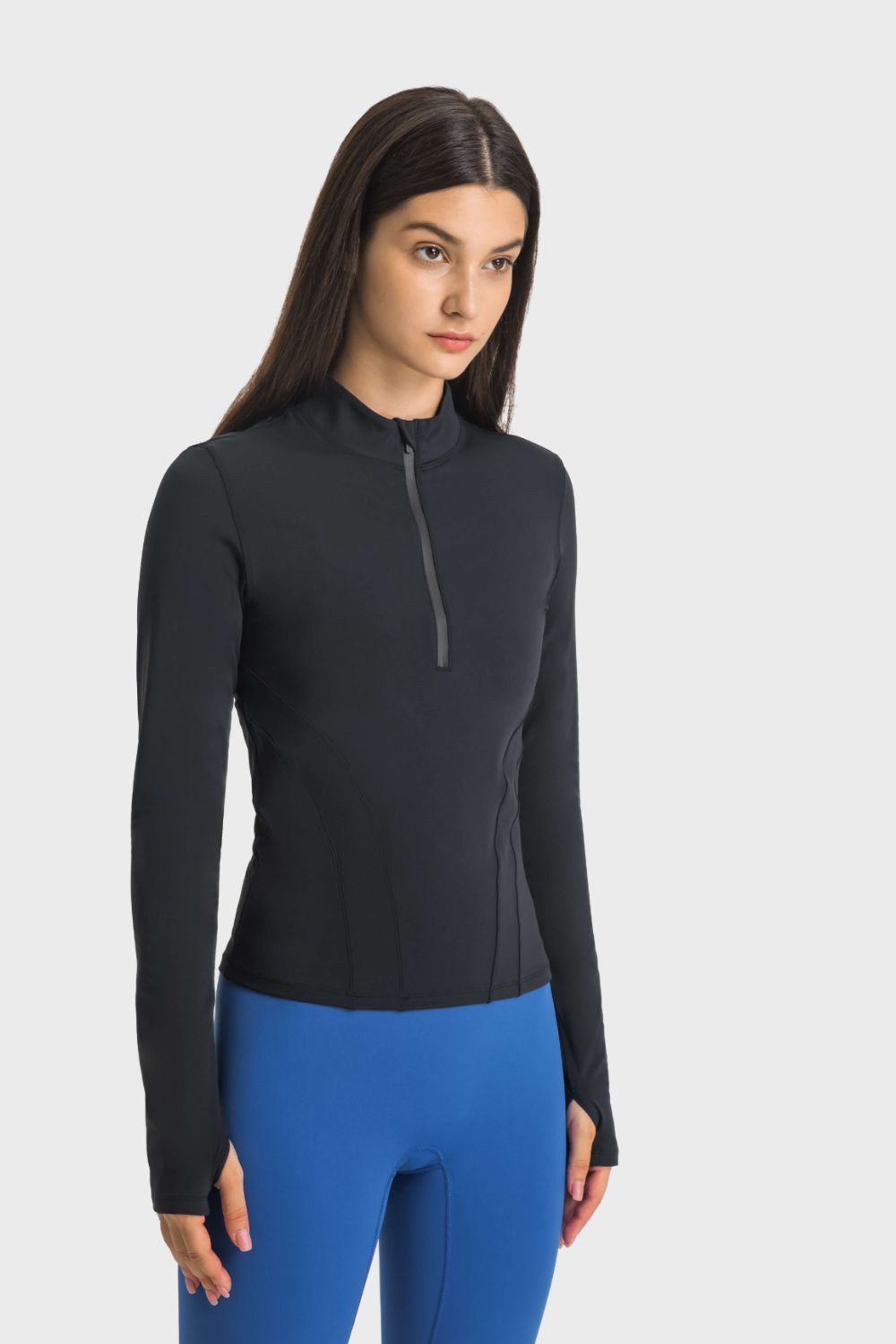 Honeybee Mumford's Half Zip Thumbhole Sleeve Sports Top