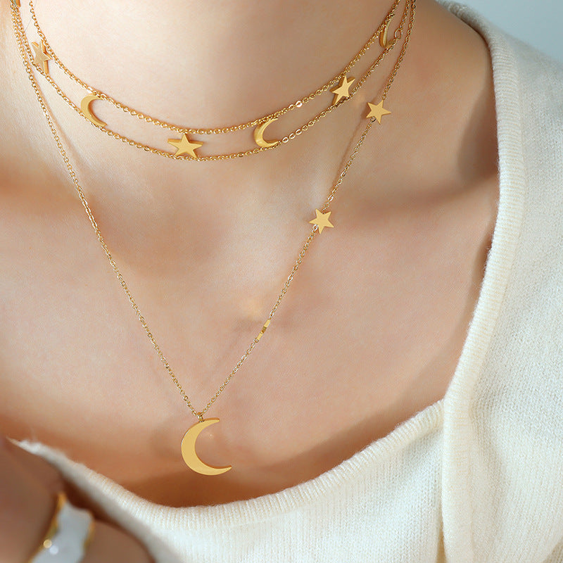 Honeybee Mumford's Star & Moon Layered Necklace