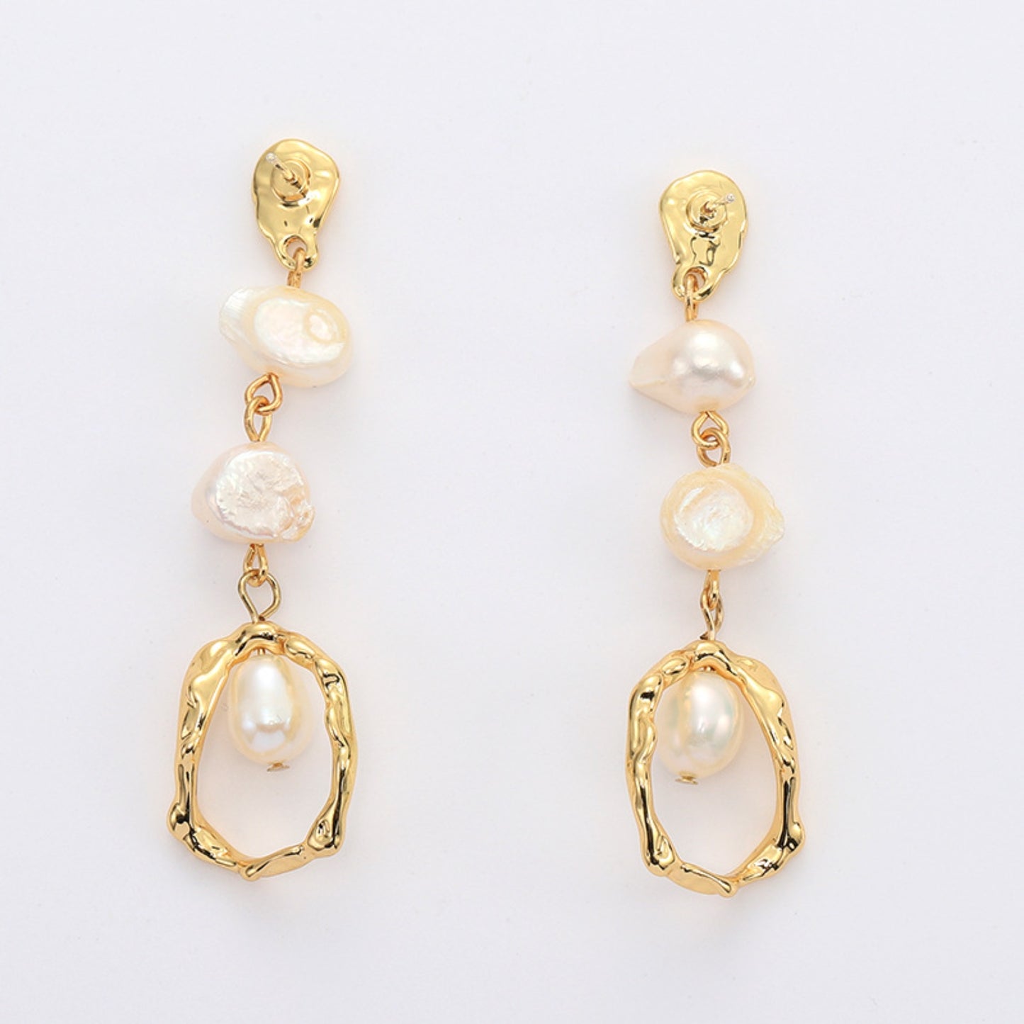 honeybee Mumford's Gold-Plated Freshwater Pearl Earrings