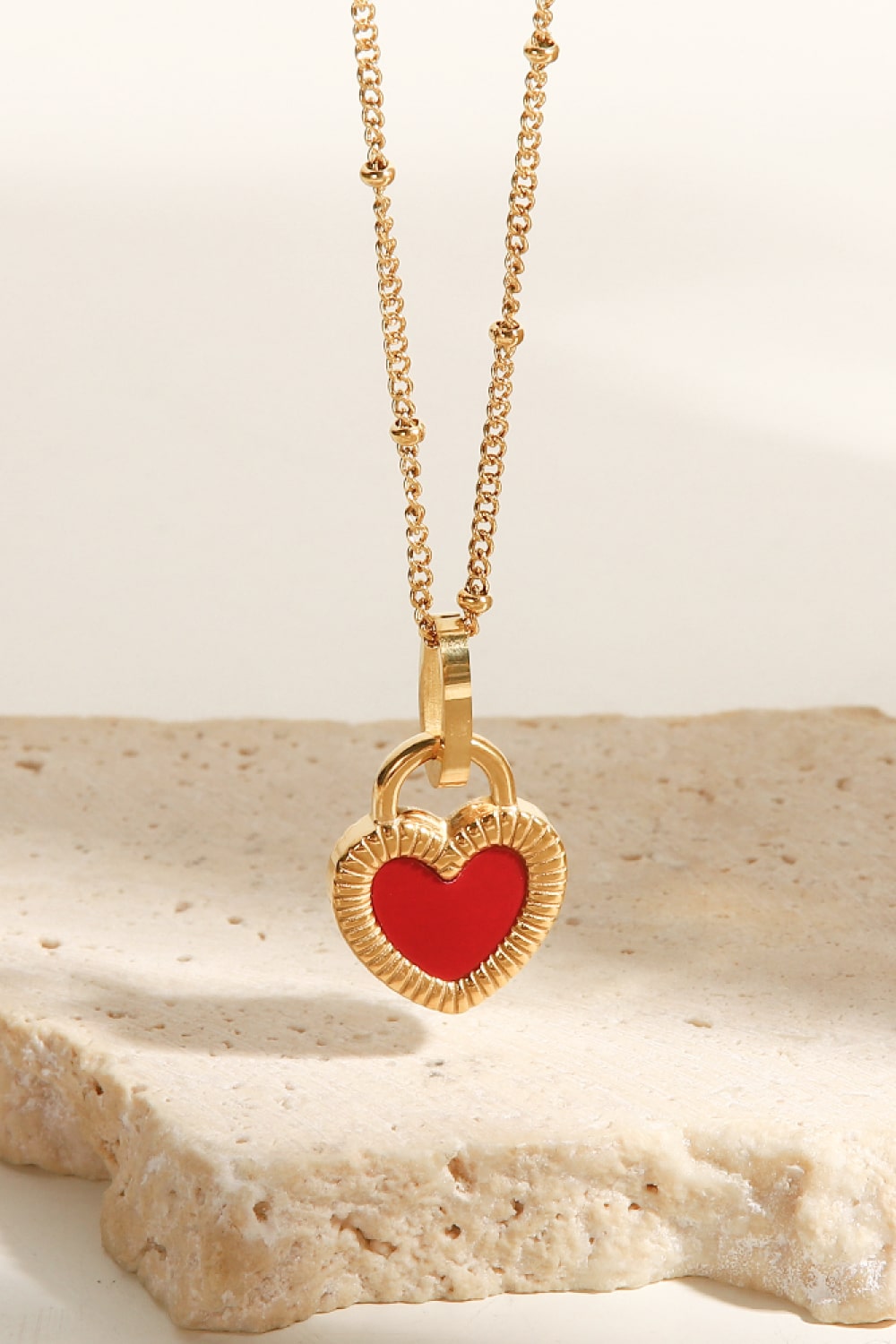 Honeybee Mumford's Heart Pendant Necklace