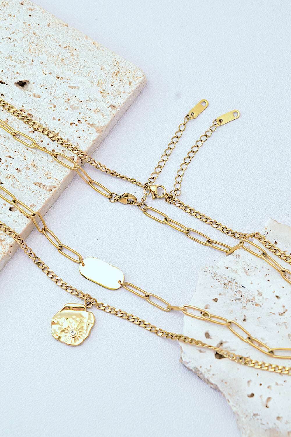 Honeybee Mumford's Gold-Plated Double-Layered Pendant Necklace