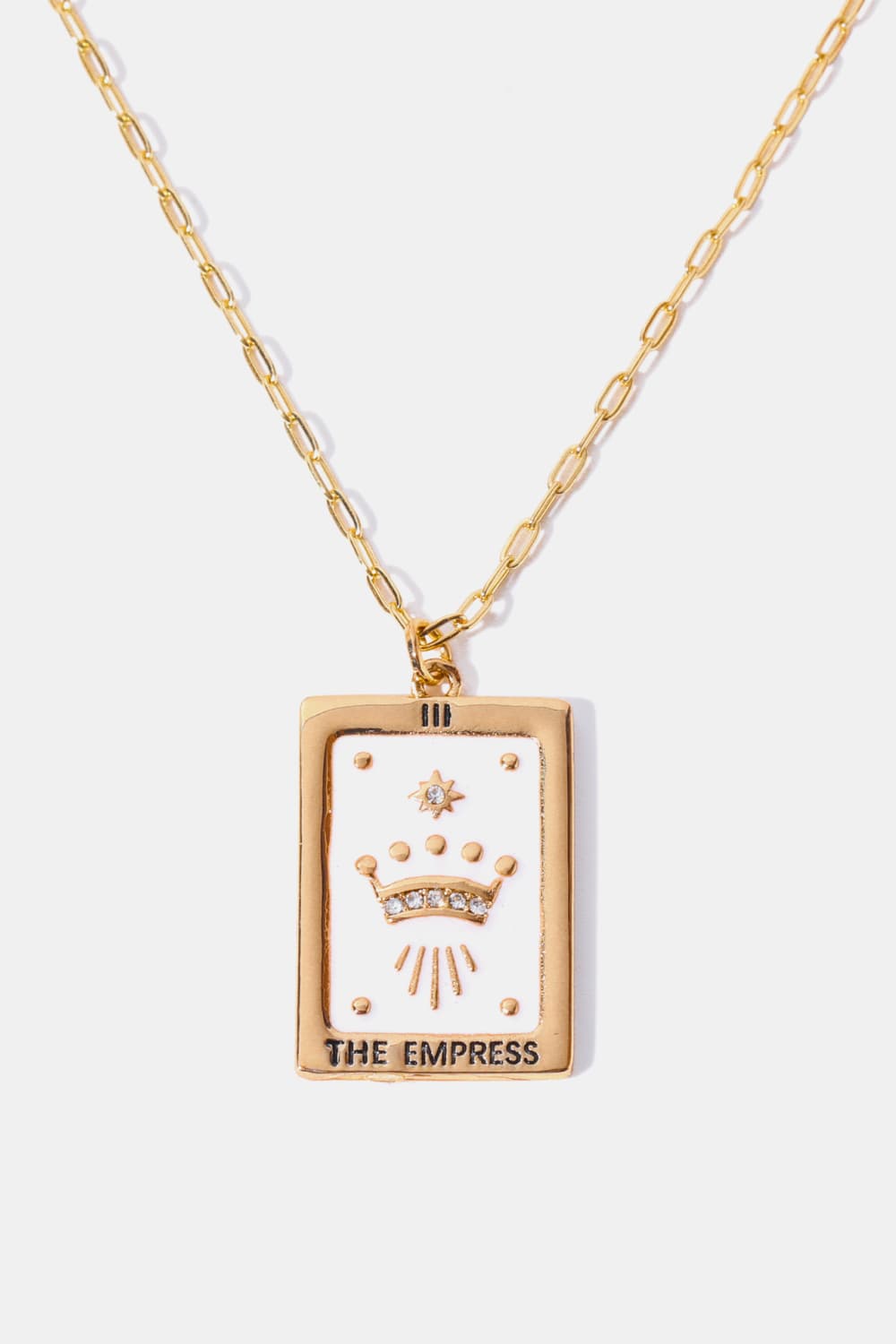 Honeybee Mumford's Tarot Card Pendant Copper Necklace