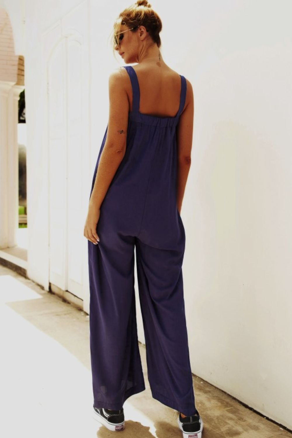 Honeybee Mumford's Wide Strap Wide Leg Jumpsuit