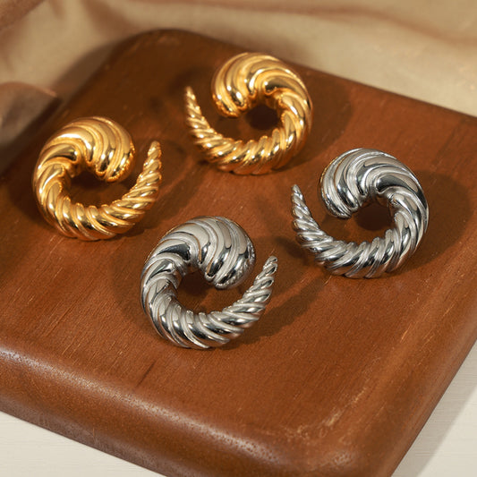 honeybee Mumford's Spiral Shape Stud Earrings