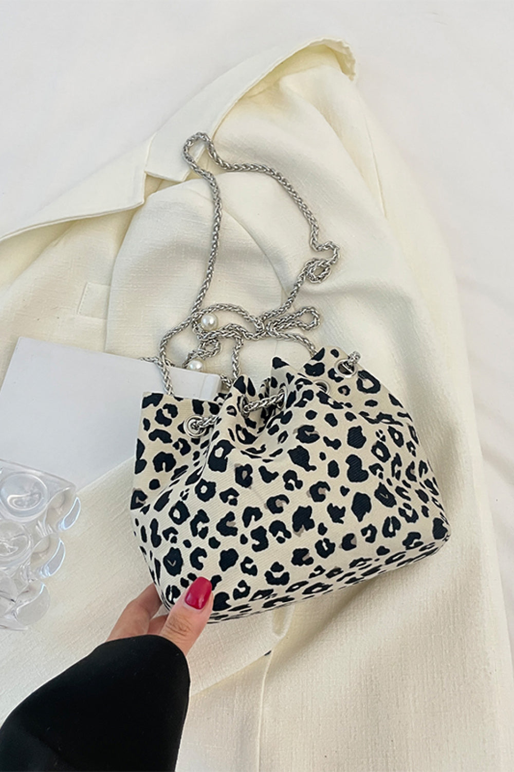 honeybee Mumford's Animal Print Nylon Bucket Bag