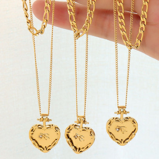 Honeybee Mumford's Heart Shape Double-Layered Necklace