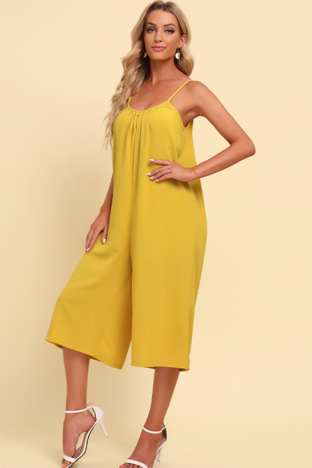 Honeybee Mumford's Spaghetti Strap Scoop Neck Jumpsuit