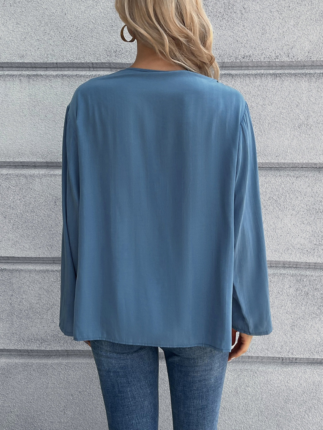 Honeybee Mumford's Half Button Long Sleeve Blouse