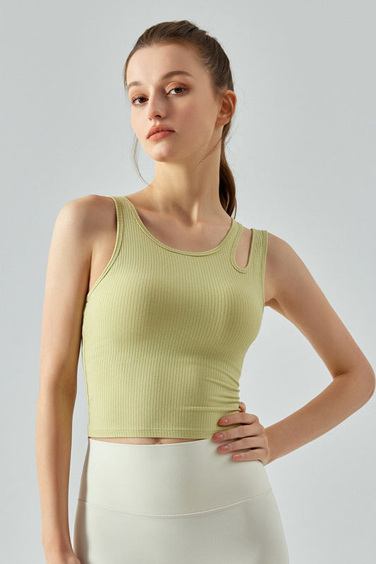 Honeybee Mumford's Ribbed Round Neck Sports Tank Top