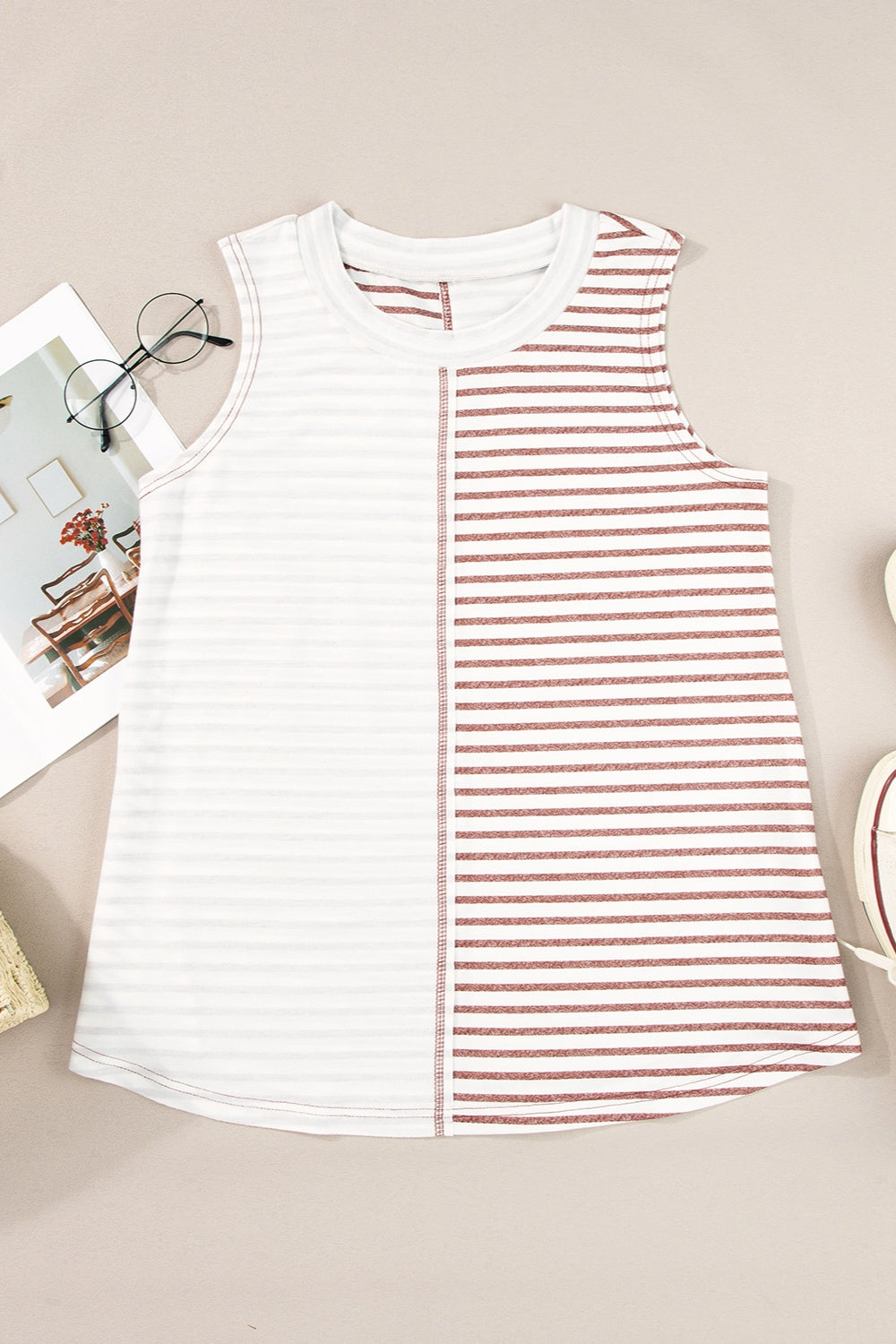 Honeybee Mumford's Striped Round Neck Tank