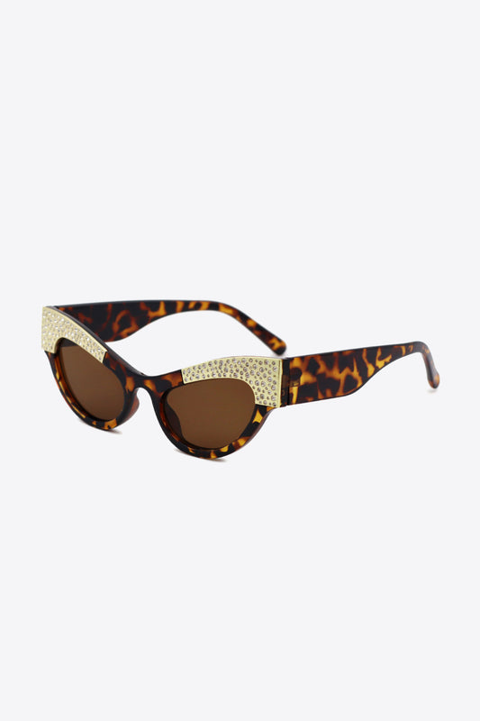 Honeybee Mumford's UV400 Rhinestone Trim Cat-Eye Sunglasses