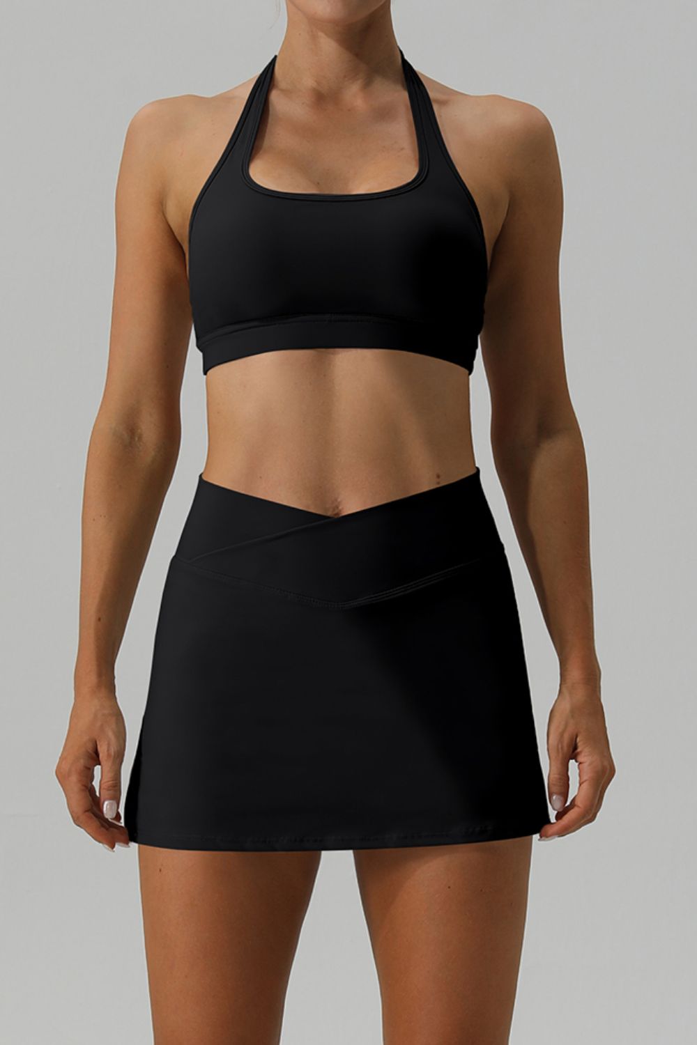 Honeybee Mumford's Halter Neck Tank and Slit Skirt Active Set