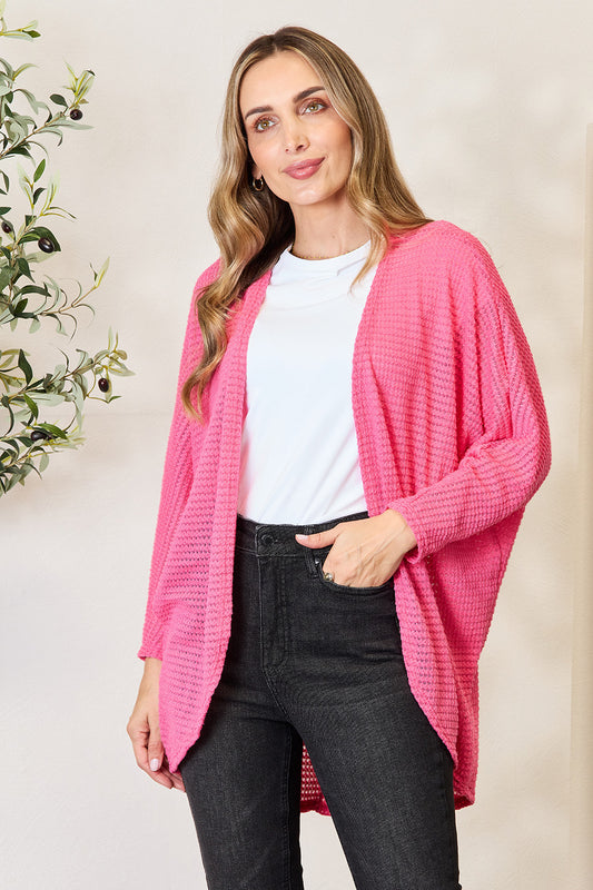 Honeybee Mumford's Heimish Full Size Open Front Long Sleeve Cardigan