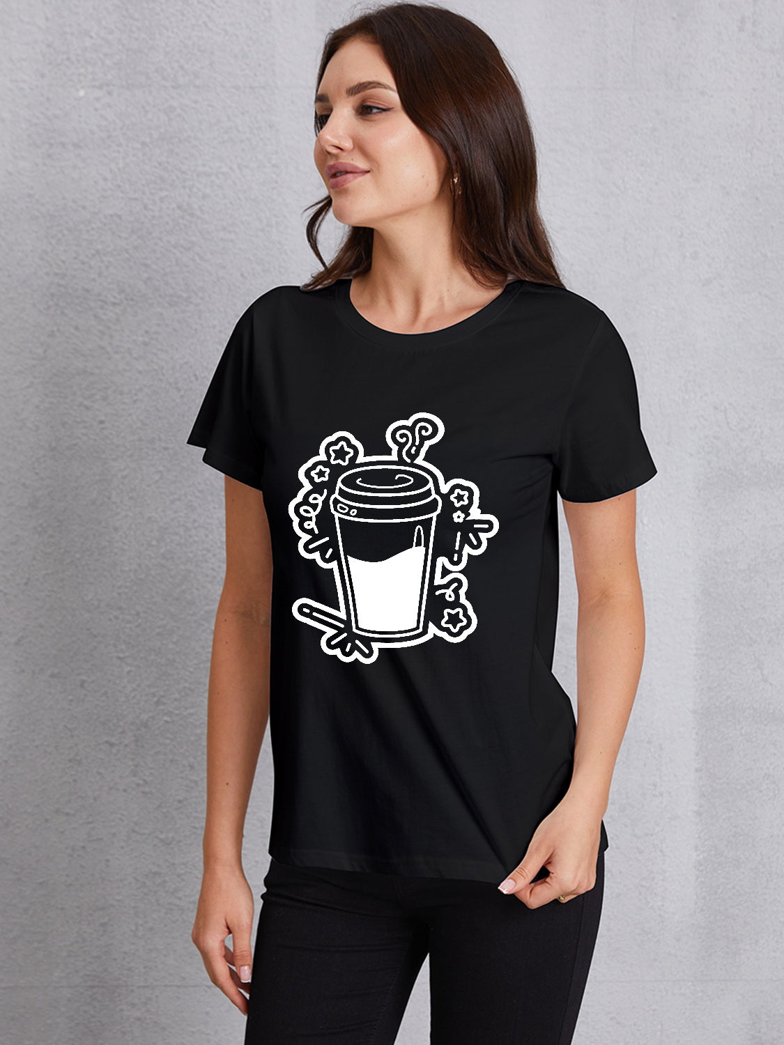 Honeybee Mumford's Coffee Round Neck Short Sleeve T-Shirt