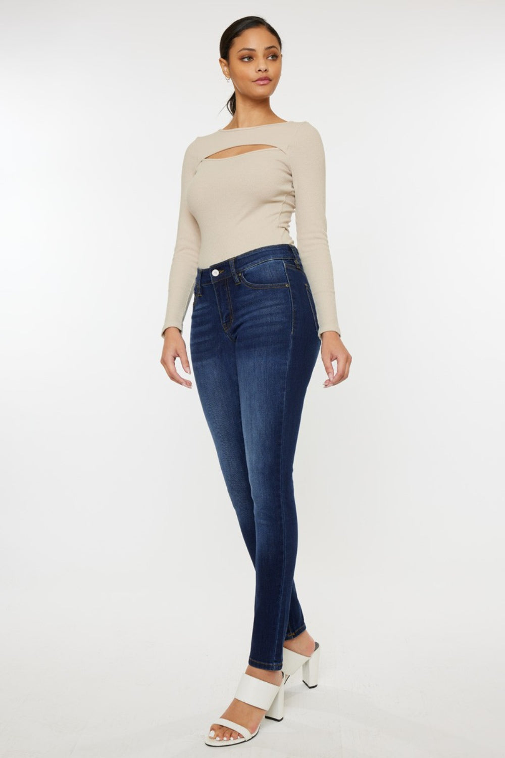 Honeybee Mumford's Mid Rise Gradient Skinny Jeans