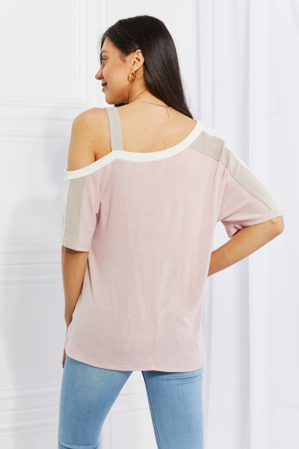 Honeybee Mumford's Light Pink Shoulder Tee