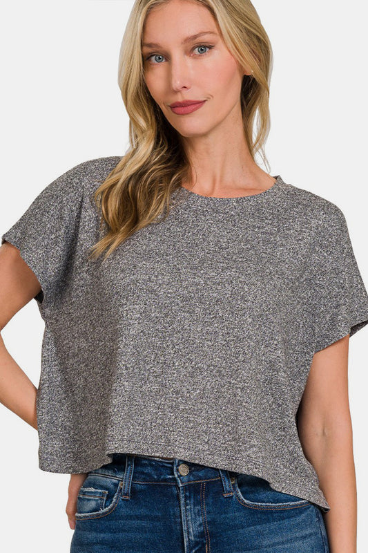 Honeybee Mumford's Short Sleeve Round Neck Cropped T-Shirt