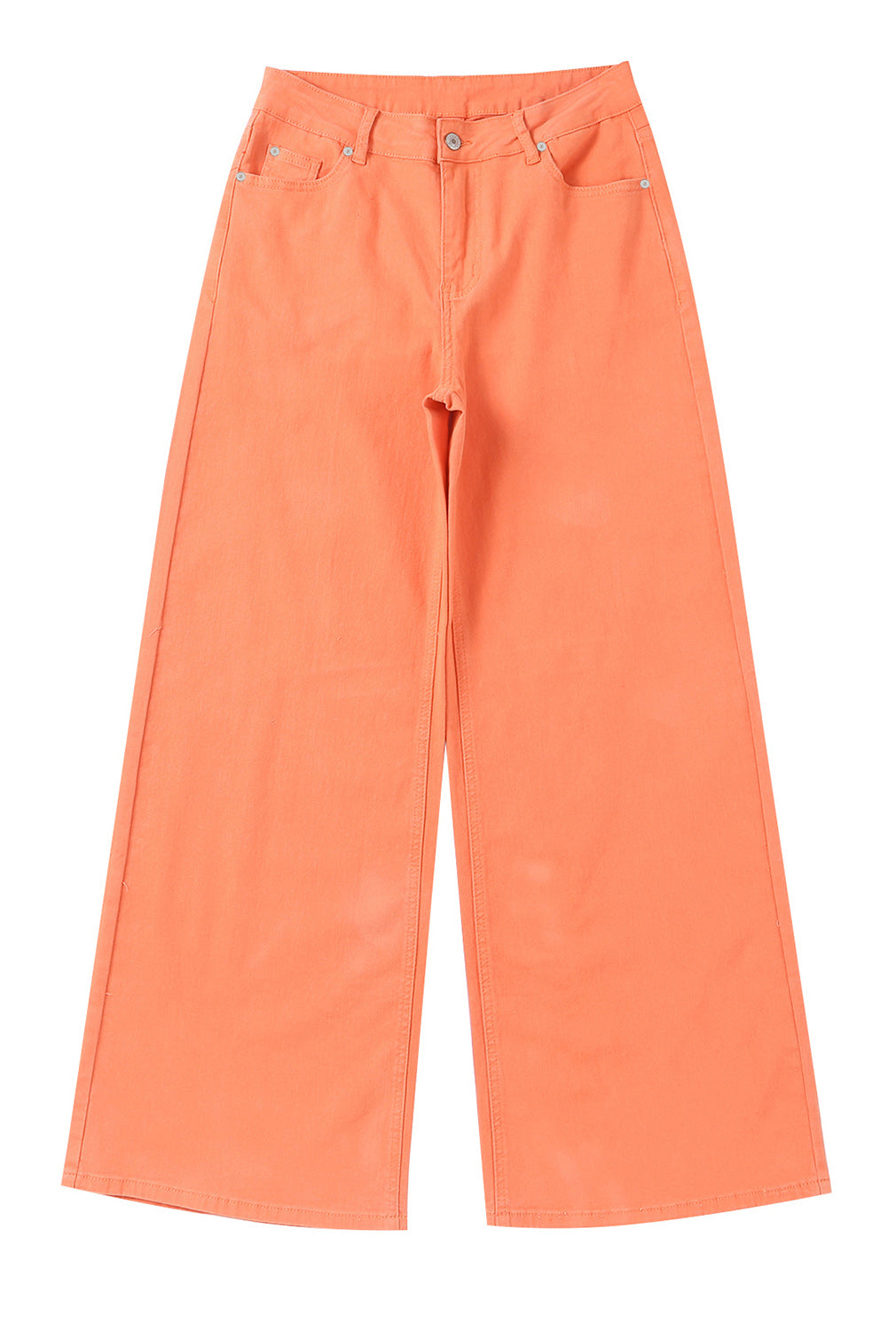 Honeybee Mumford's Orange Acid Wash High Waist Wide Leg Jeans