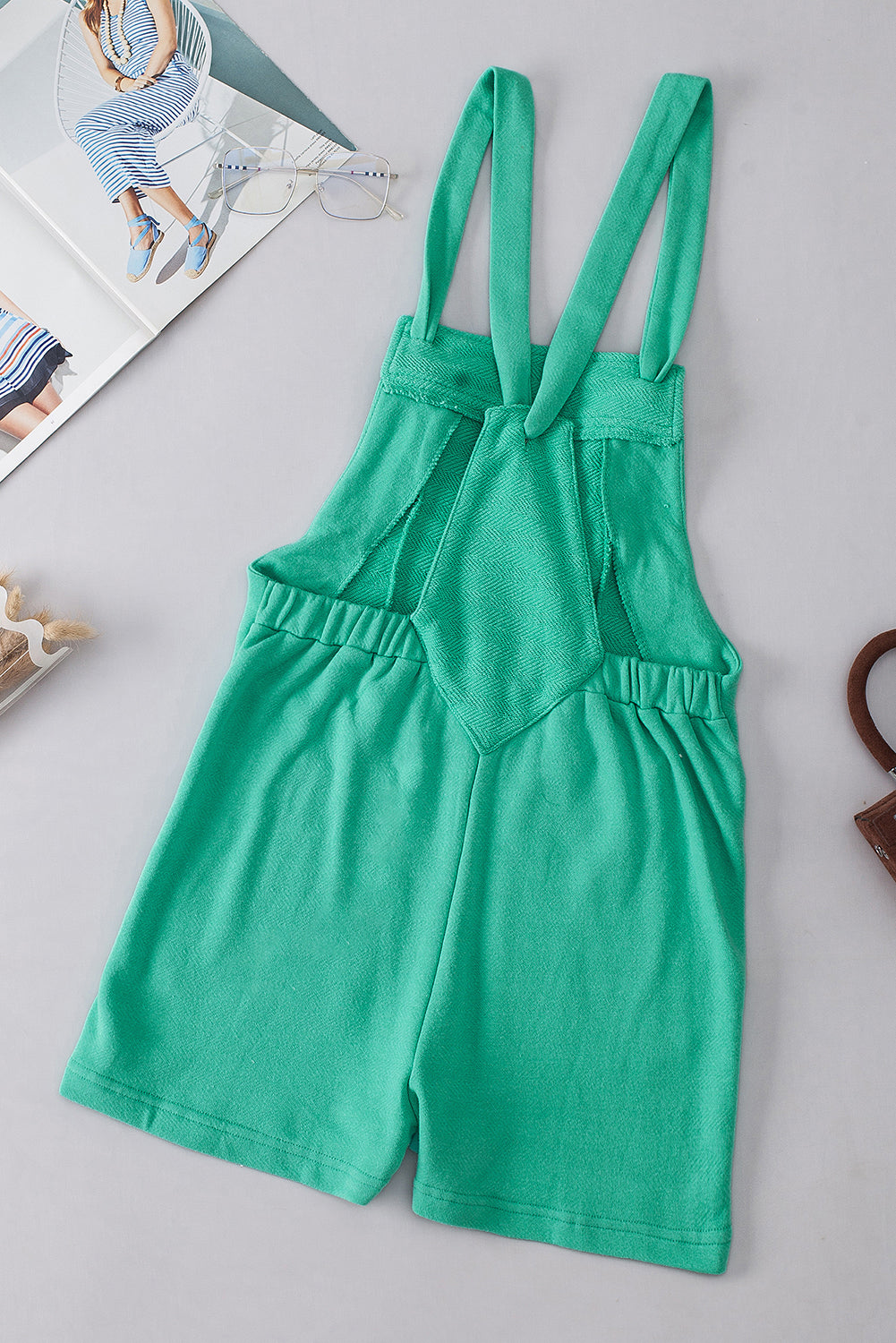 Honeybee Mumford's Mint Green Knotted Straps French Terry Romper