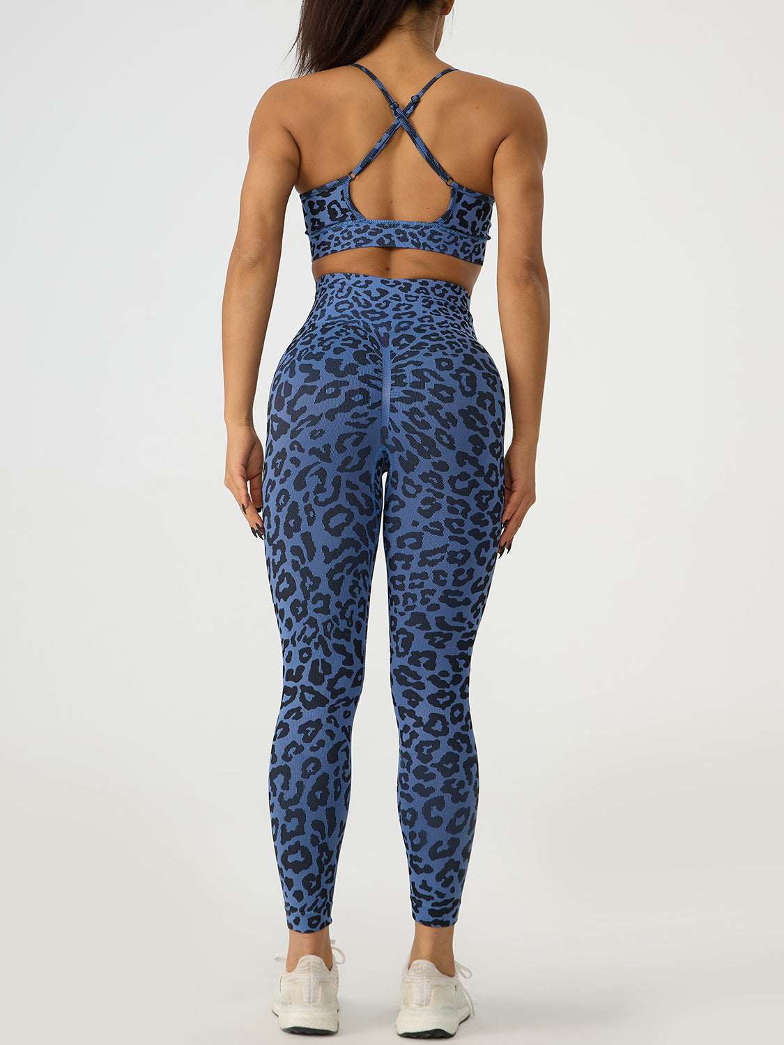 Honeybee Mumford's Leopard Crisscross Top and Leggings Active Set