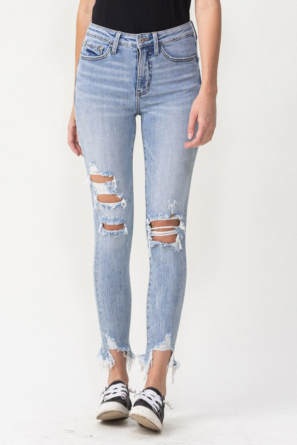 Honeybee Mumford's Full Size Distressed High Rise Skinny Jeans