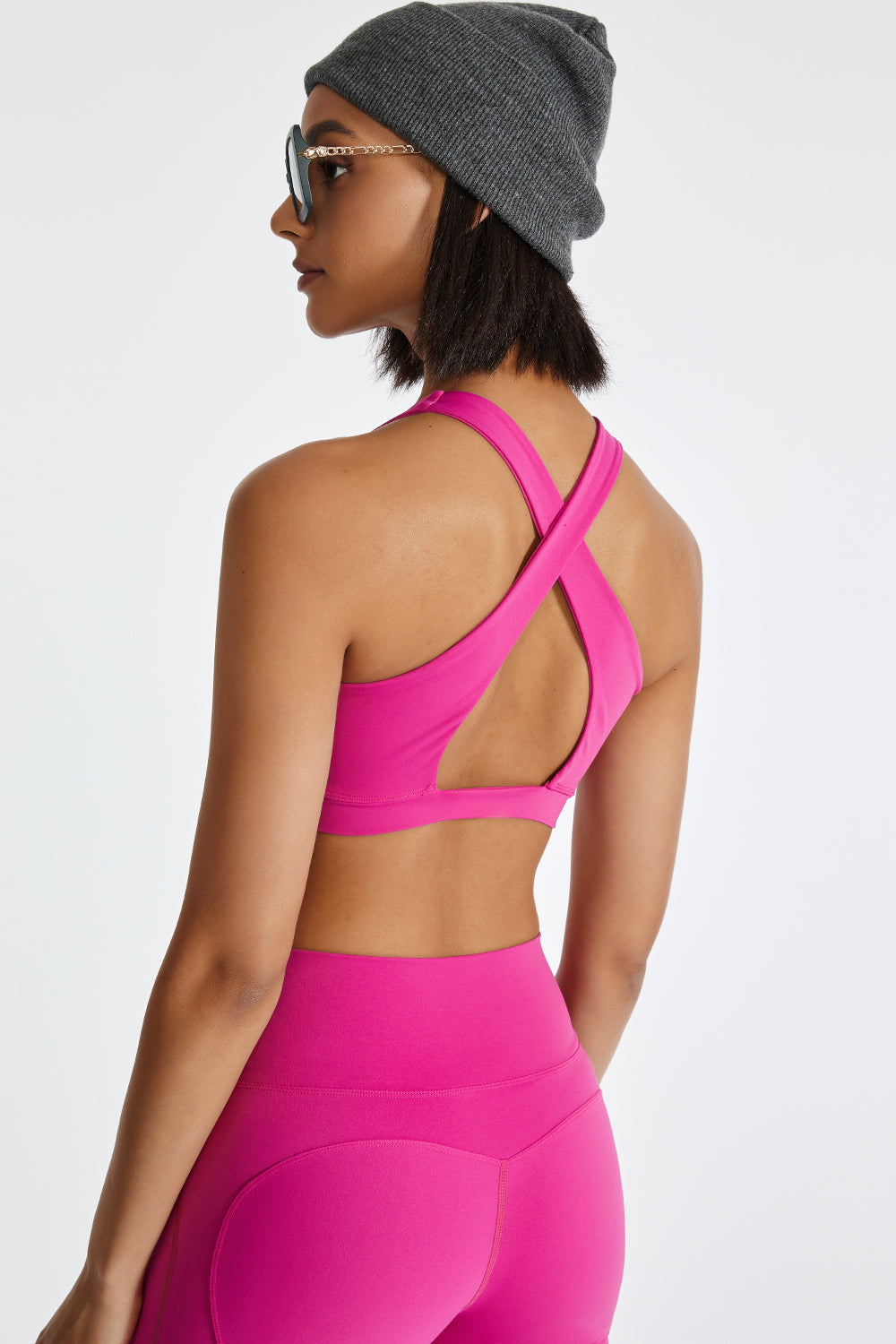 Honeybee Mumford's Ruched Crisscross Active Tank