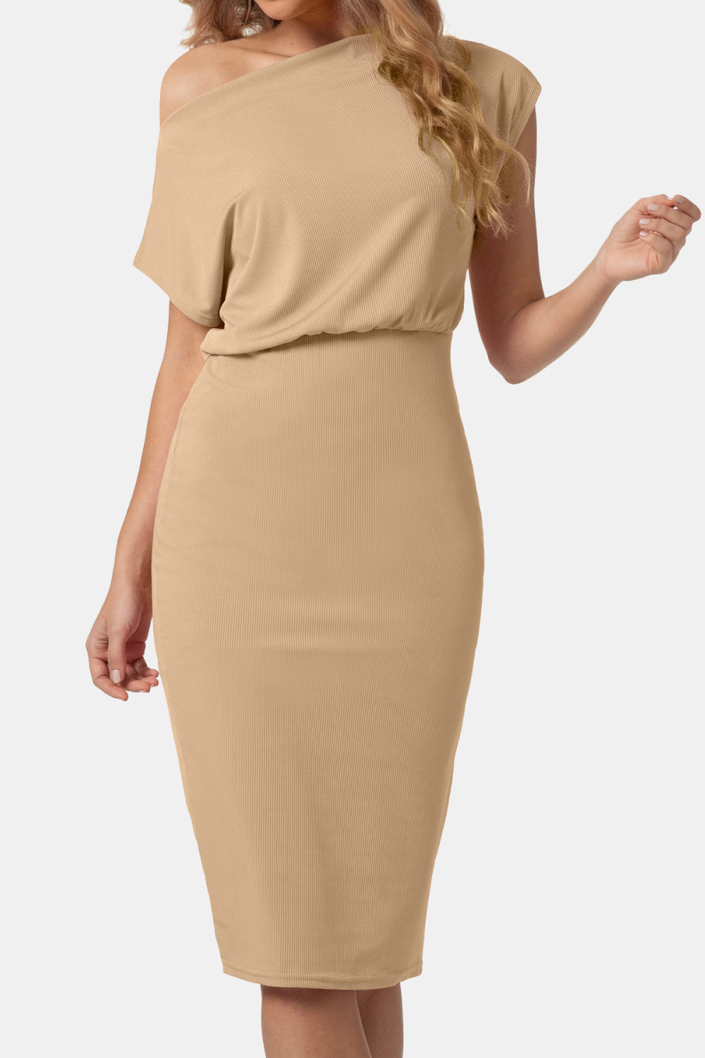 Honeybee Mumford's Short Sleeve Knee-Length Dress w/ Boat Neckline