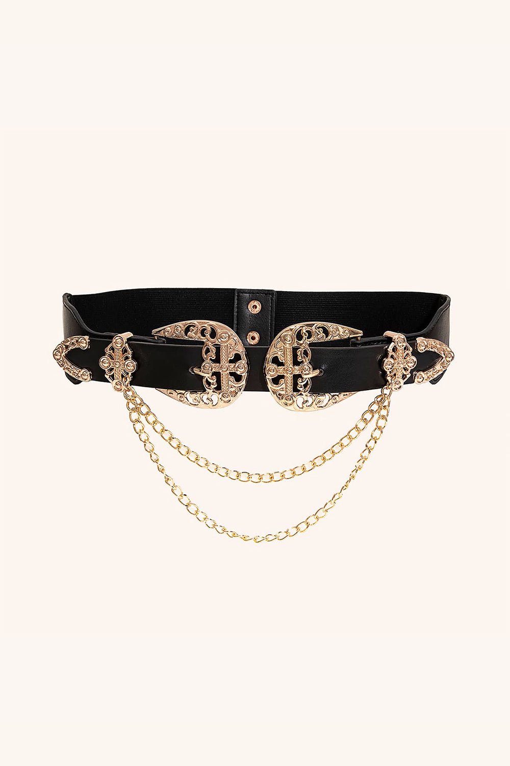 Honeybee Mumford's Chain Detail Double Buckle Belt