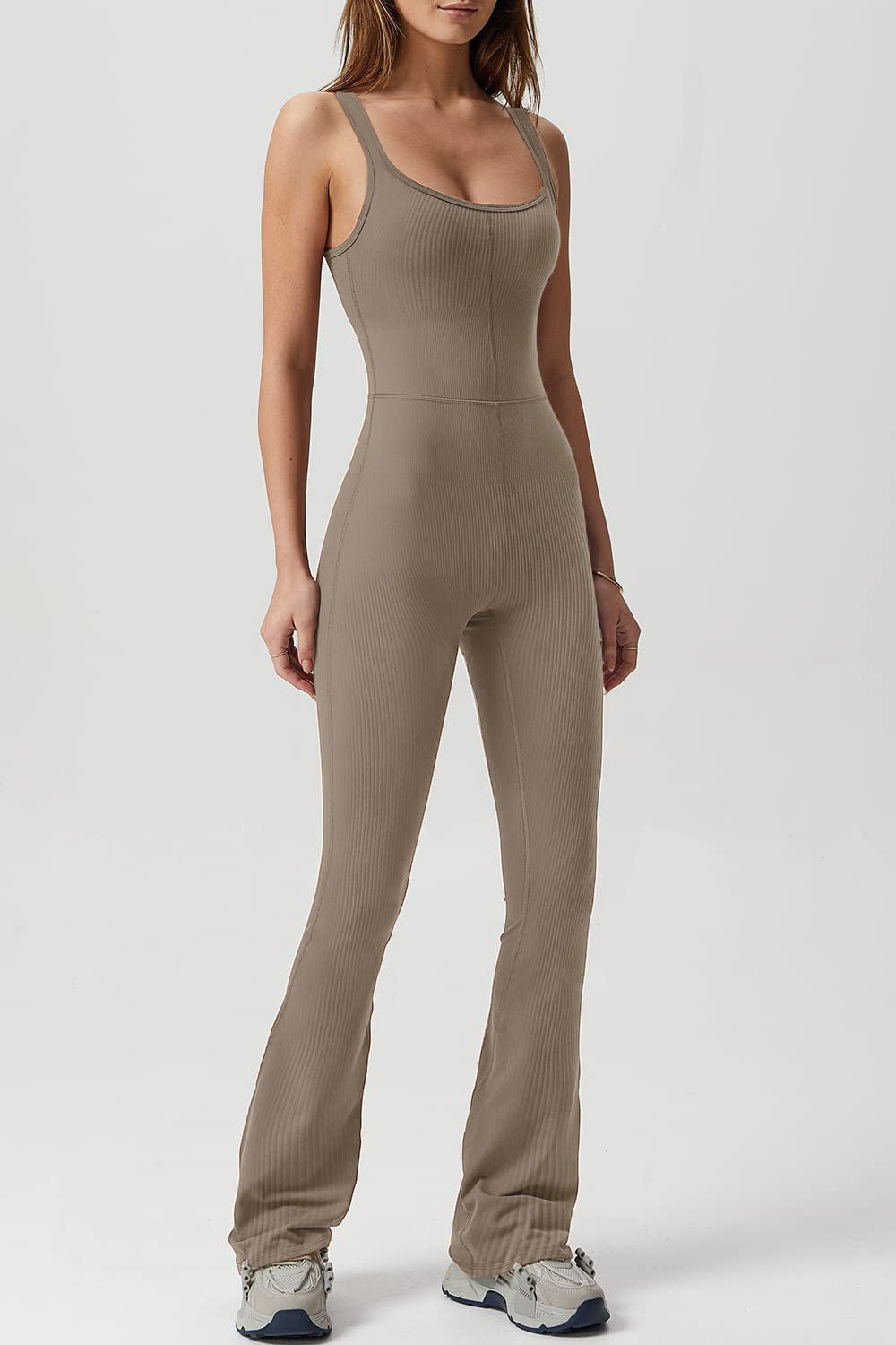 Honeybee Mumford's Square Neck Sleeveless Sports Jumpsuit