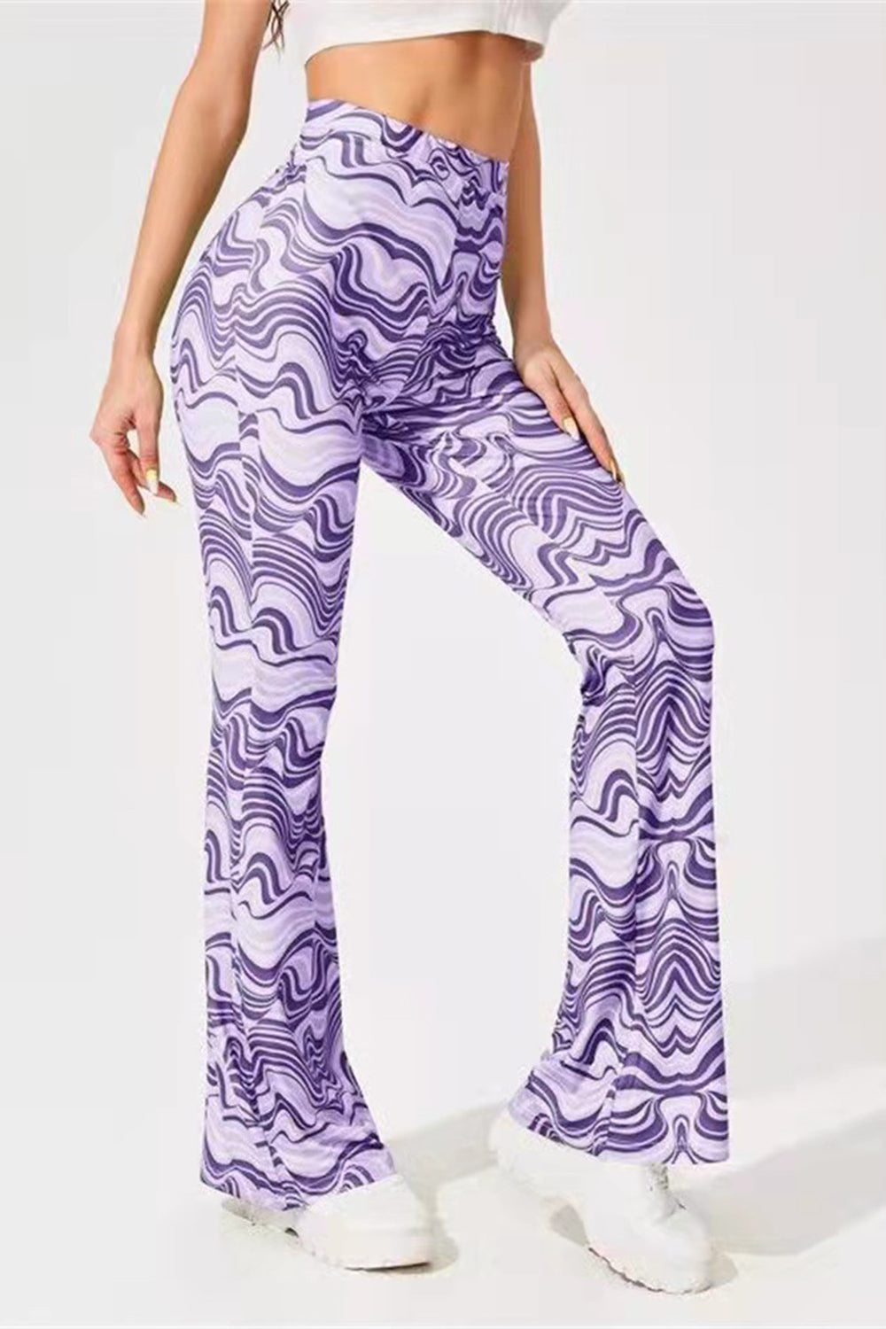 Honeybee Mumford's Printed High Waist Flare Pants