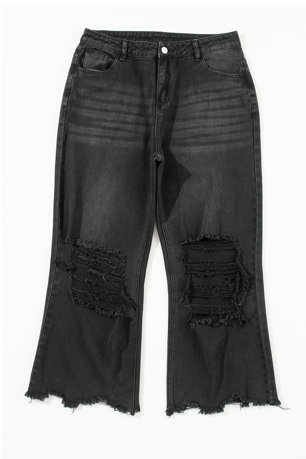 Honeybee Mumford's Distressed Raw Hem Jeans with Pockets