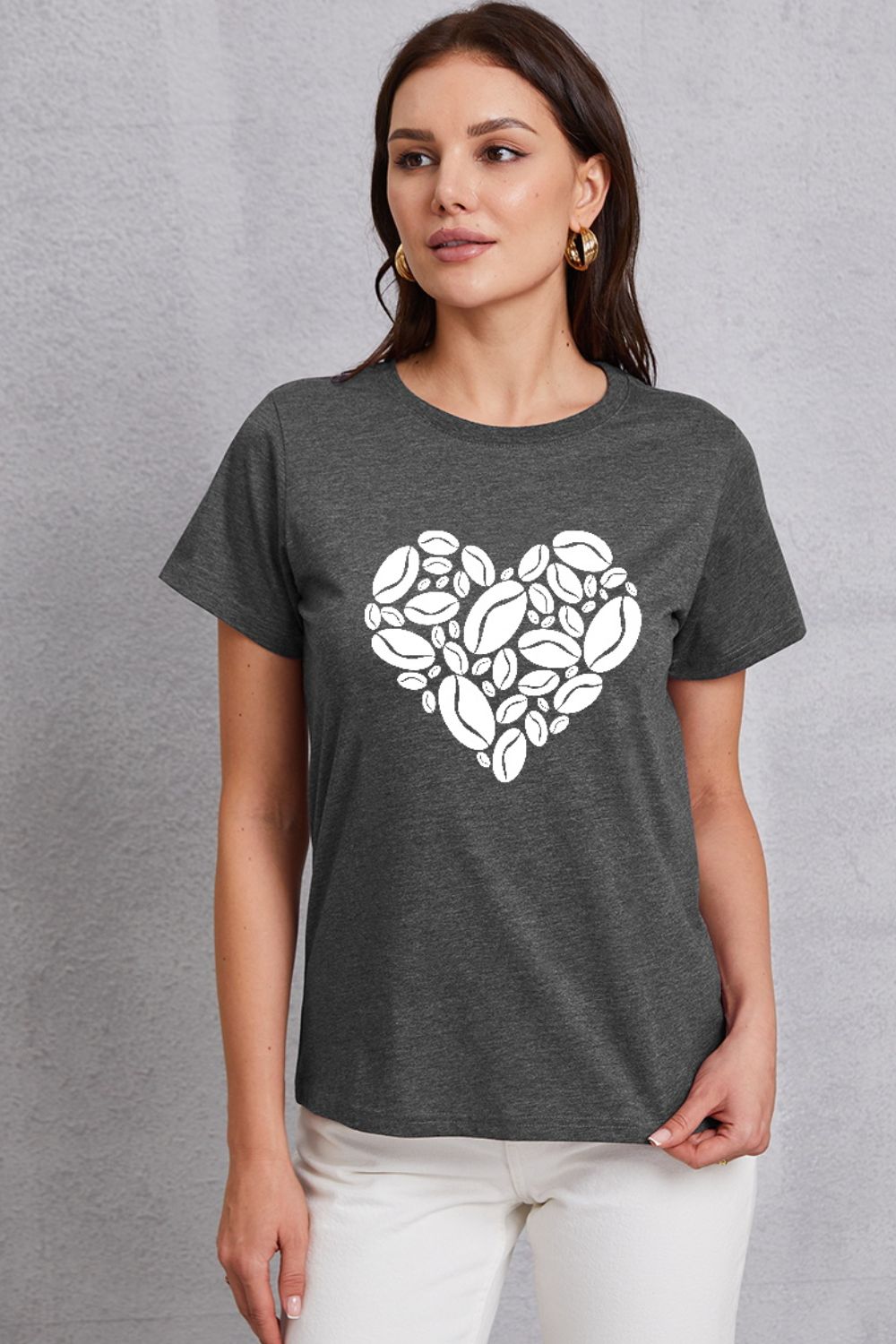 Honeybee Mumford's Heart Round Neck Short Sleeve T-Shirt