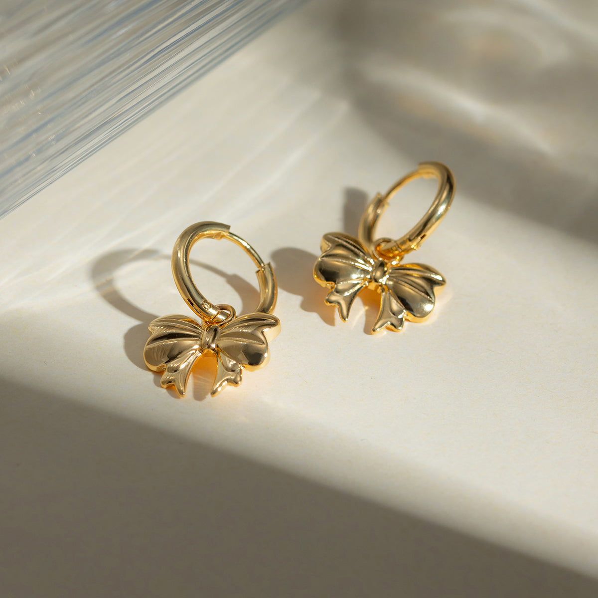 honeybee Mumford's Gold-Plated Bow Earrings