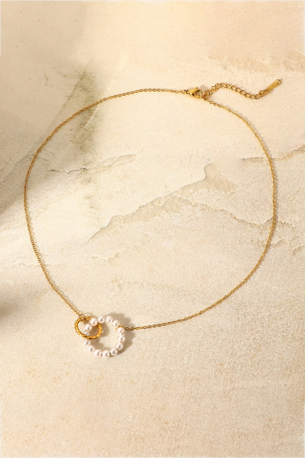 Honeybee Mumford's Pearl Hoop Link Pendant Necklace