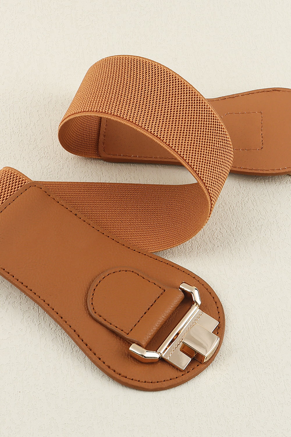 Honeybee Mumford's Tan or Black Buckle Elastic Belt