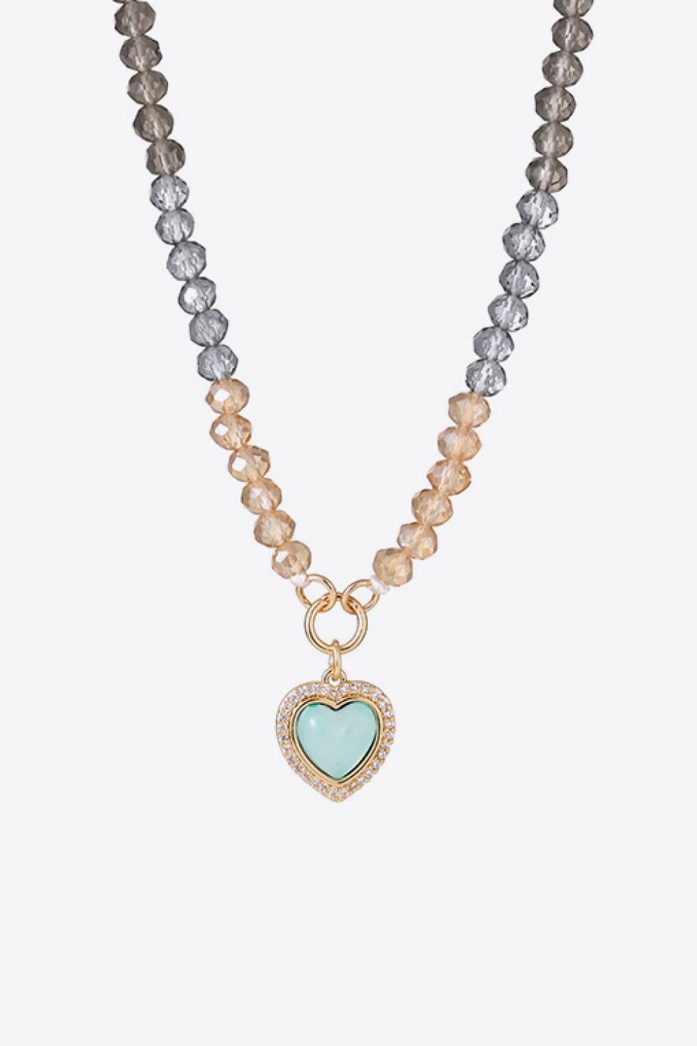 Honeybee Mumford's Heart Pendant Beaded Necklace