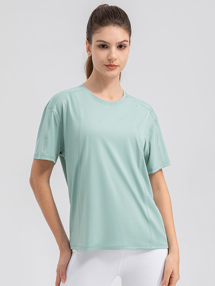 Honeybee Mumford's Round Neck Short Sleeve Active Top